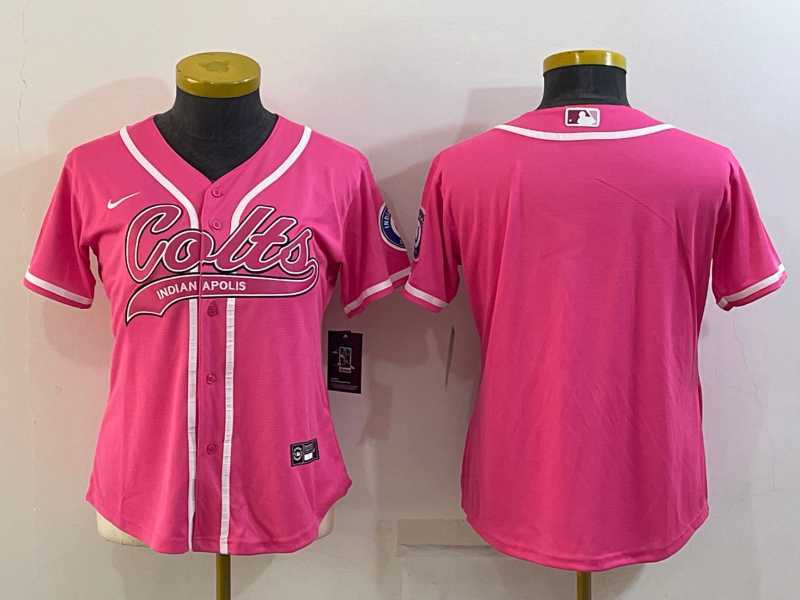 Women's Indianapolis Colts Blank Pink With Patch Cool Base Stitched Baseball Jersey,We sell and wholesale Women's Indianapolis Colts Blank Pink With Patch Cool Base Stitched Baseball Jersey on line form chian!